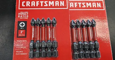 10 New Craftsman Impact Rated #2 X 2  Phillips Power Bits- Free Ship • $10.99