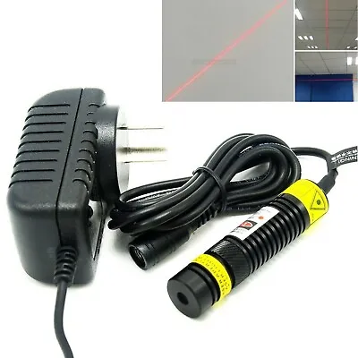 Red Line 650nm 200mW Focusable Laser Diode Module Locator 16x68mm 5V Adapter • £23.32