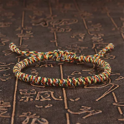 Handmade Buddhist Tibetan Bracelet Charm Lucky Red Rope Bangle Budda Women & Men • £2.49