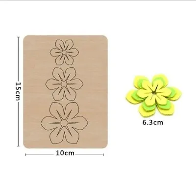 1 Pc. Stacked Flower Shapes Wooden Steel Rule Cutting Die For Die Cut Machine • $15.99