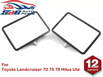 PAIR Brand New Door Mirror Heads Black For Toyota Landcruiser 70 75 78 Hilux Ute • $46.99