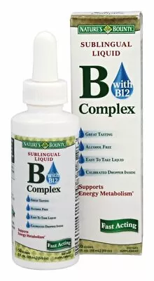 Nature's Bounty Vitamin B Complex Sublingual Liquid 2 Oz • $12.33