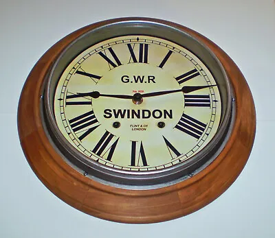 Great Western Railway GWR Victorian Style Wooden Clock Swindon Station • £65