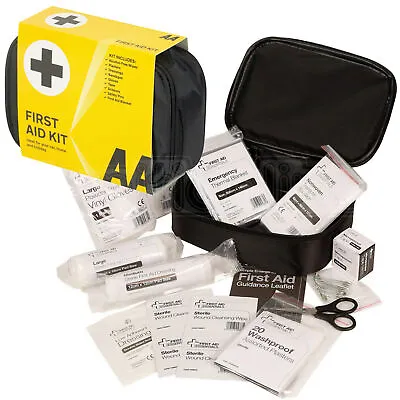 AA First Aid Kit Compact Medical Bag Car Emergency Travel Essentials Caravan • £14.29