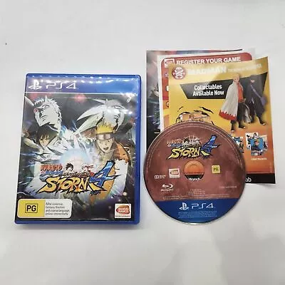 Naruto Shippuden Ultimate Ninja Storm 4 PS4 Playstation 4 Game + Manual 23o3 • $21.95
