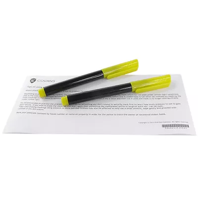  2 X Permanent Ultra Violet UV Marker Pen. Ultra Violet Security Markers • £2.85