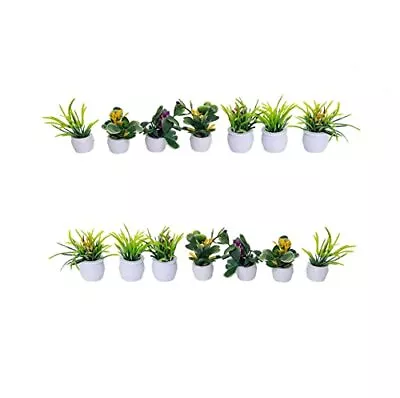 Dollhouse Miniature Plants Mini Potted Plant Bonsai Flower Model Tiny Fake Green • $13.69