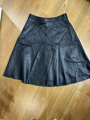 GORMAN Leather Skirt Sz 6 Black • $50