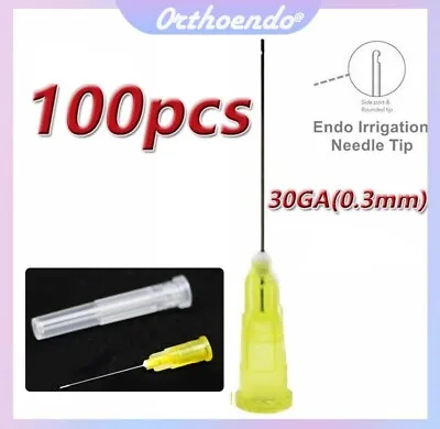 NEW 30GA One Side Hole Dental Endo Irrigation Needle Tips Endo Syringes 100pcs • $10.66