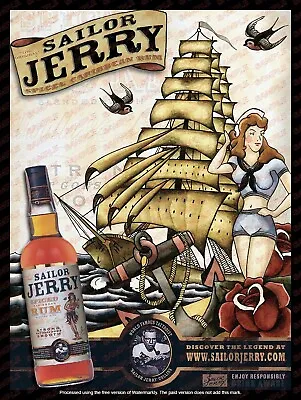 Sailor Jerry Spiced Rum Metal Sign AU Seller • $12.99