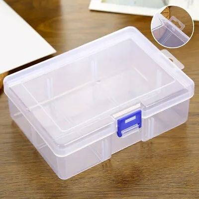 £5.11 • Buy Clear Plastic Storage Box Jewelry Tool Craft Container Beads Organizer Case
