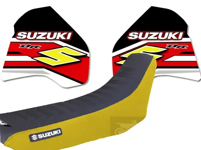 Graphics And Seat Cover Gripp Dr350 Dr 350 DR350R YELLOW Red Thickness Premium • $135