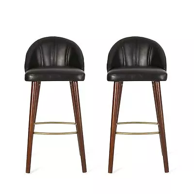 Lewiston Contemporary Channel Stitch Barstools Set Of 2 • $76.33