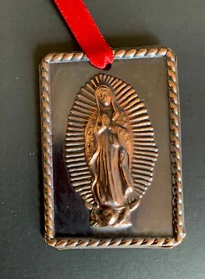 Copper Devotional Folk Art Milagro Of Our Lady Of Guadalupe • $15