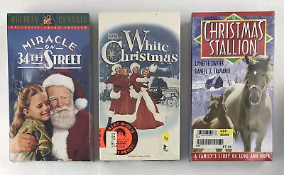 VHS Tape Movie Kit Christmas Miracle On 34th Street Xmas Stallion White Xmas • $5