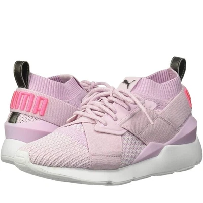 $15 • Buy PUMA Muse EvoKNIT Sneaker Pink/Purple Women Size US 8 / EUR 38.5
