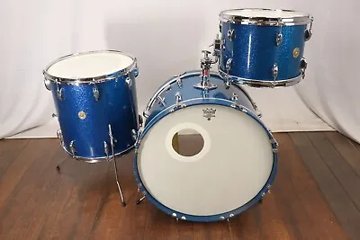 Gretsch Blue Sparkle 3pc Drum Kit Set Vintage 1950's 3ply • $1799.99