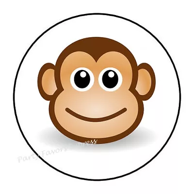 Monkey Face Envelope Seals Labels Stickers Party Favors • $1.95