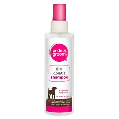 £5.99 • Buy 2 X Pride & Groom Doggie Dog Dry Shampoo Spray With Raspberry Fragrance 200m