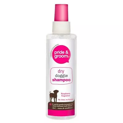 £5.99 • Buy 2 X Pride & Groom Doggie Dog Dry Shampoo Spray With Raspberry Fragrance 200m