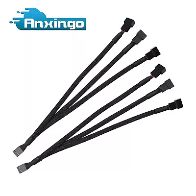 2 Pcs 4 Pin 1 To 3 Way PWM Case PC Fan Splitter Cable Hub Power Adapter 10 Inch • $8.80