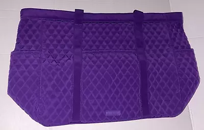 Vera Bradley Get Going Tote Travel Bag Elderberry Purple Microfiber NWT • $89.99