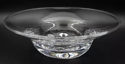 Vintage Signed Orrefors H 1598-131 Hand-polished Edge 9-1/2  Crystal Bowl • $39.95