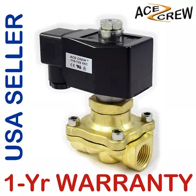 3/4 Inch NORMALLY OPEN 110V-120V AC Brass Solenoid Valve NPT ONE-YEAR WARRANTY • $40.95