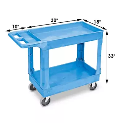 Blue Narrow Utility Cart 40  X 18  X 33  • $225