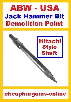 Demolition Jackhammer Point Bit Jack Hammer Point Bit Air Power Tool Hitachi New • $34.99