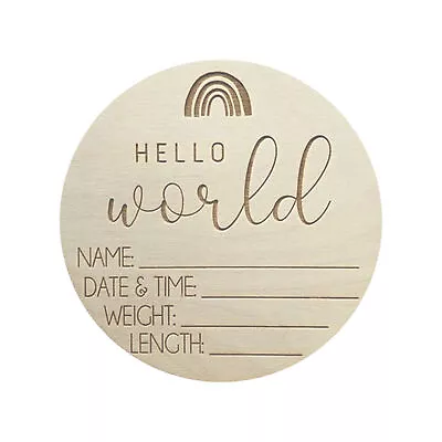 Baby Announcement Sign Practical Hello World Photo Prop Meaningful Boy Girl Home • $8.37