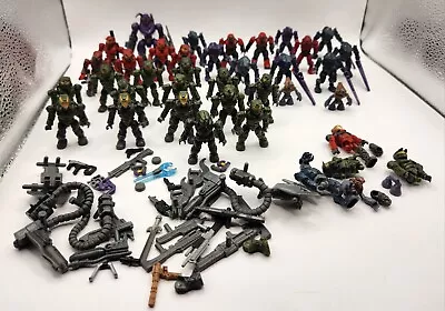 HALO Mega Bloks Construx Lot Of 30 UNSC & Covenant Figures W/ Some Weapons  • $70