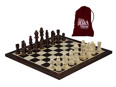 Wenge Chess Set With Chess Pieces And Chess Bag 14 Inch • £49.99