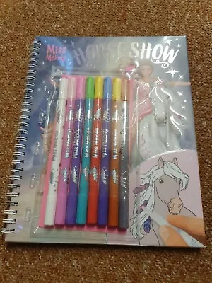 Miss Melody Colouring Book With Pens HORSE SHOW Horses Activity Book Pony Ponies • £8.99