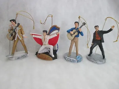 Lot Of 4 Elvis Presley Christmas Ornaments One Missing Pieces Three Others VGC • $30