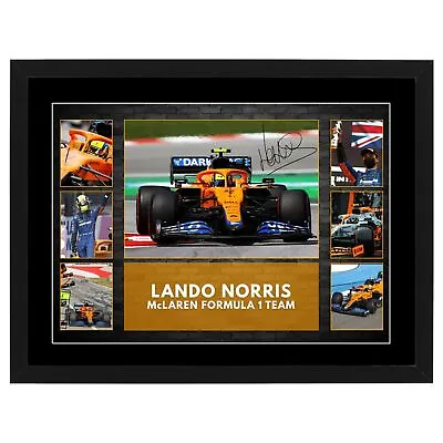 Lando Norris Formula 1 Mclaren Signed Framed Photo  Ricciardo F1 Memorabilia • $79