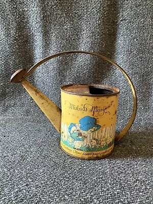 Vintage T. Cohn Inc. Tin Litho Mistress Mary Toy Watering Can • $8.75