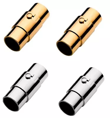 Gold Silver Strong Magnetic Connector Clasp Crimp Lock Fit Leather Cord K118 • £3.99