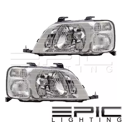 Headlights Headlamps For 1997-2001 Honda CR-V Pair Left Right Set • $92.28