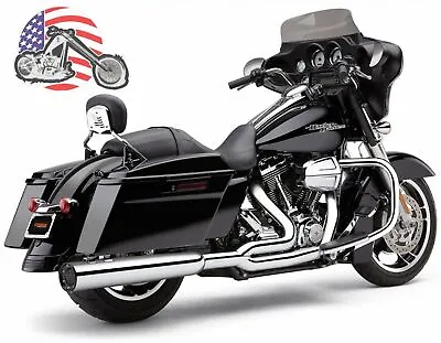 Chrome Cobra PowrFlo 2-into-1 PowerPro Exhaust Pipe System Header Harley Touring • $815.68