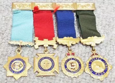 £42.99 • Buy RAOB Buffs Buffaloes 1978 Miniature Dress Set Of Jewels & Ribbon Medals