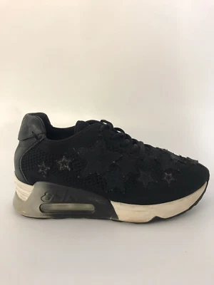 £21.99 • Buy Ash Trainers Size 4 Black Knit Star Lace Up Ladies Sneakers EU 37