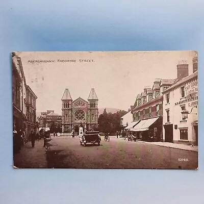 Abergavenny Monmouth Postcard 1926 Frogmore St Vintage Car Pub Wales • £7.95