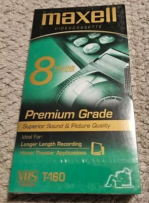 Maxell T-160 8 Hours Recordable VHS Cassette • $5.99