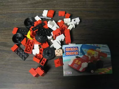 MEGA BLOKS Ritvik #9982 Race Car Used Complete With Instructions No Box • $5