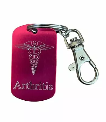 Arthritis SOS Medical Alert Army Style Tag On Keyring • £4.99