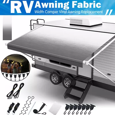 11-16 FT Replacement Caravan Roll Out Awning PVC Vinyl/Fabric Carefree Canvas RV • $141.83