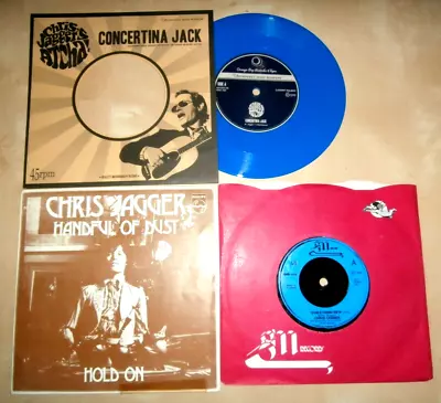 CONCERTINA JACK BLUE VINYL RSD 2014 + 2 GM 45s CHRIS & MICK JAGGER • £12.99
