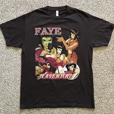 Cowboy Bebop Faye Valentine Shirt Large Gray Spike Jet Ein Edward Anime Netflix • $24.99