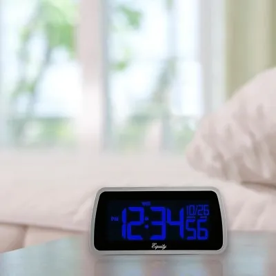 Digital Alarm Clock 6 X 4 In. LCD Interchangeable 7 Multiple Color Display  • $26.56
